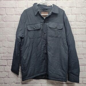 NEW‎ Rugged Elements Quilted Utility Shirt Jacket Mens M Gray/Blue Lined Soft
